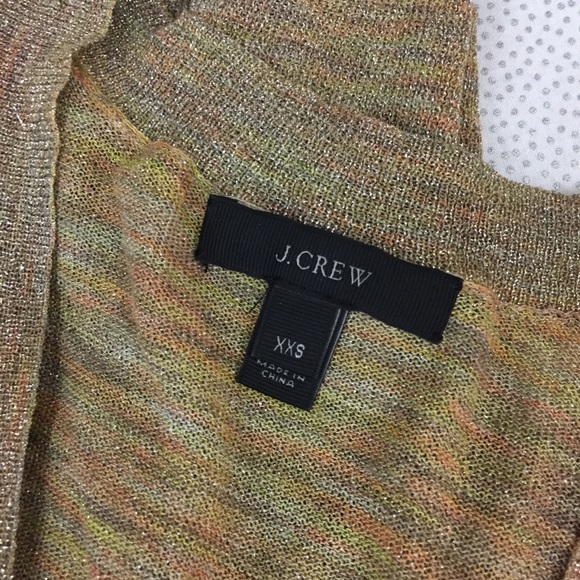 J Crew Space-dyed sparkle sweater, Gold, XXS - Picture 6 of 8